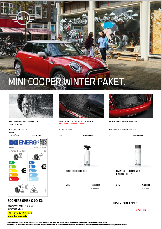Winterpaket MINI Cooper